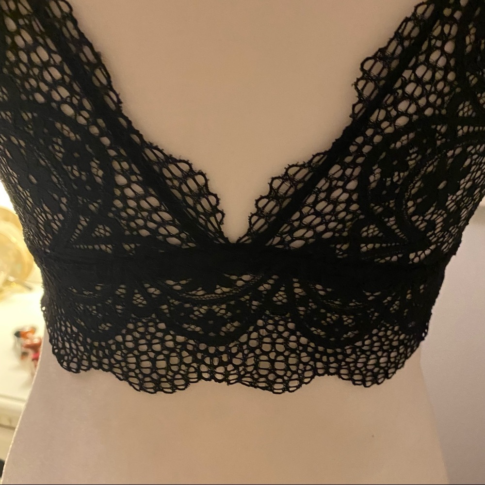 Black lace bralette